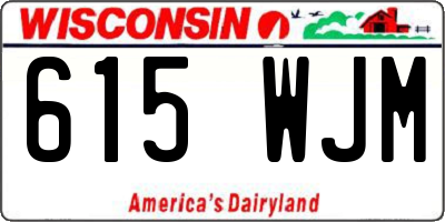 WI license plate 615WJM