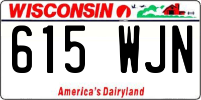 WI license plate 615WJN
