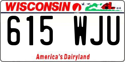 WI license plate 615WJU