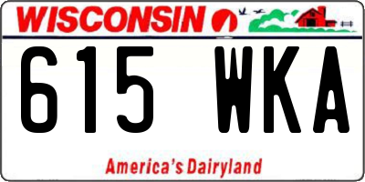 WI license plate 615WKA