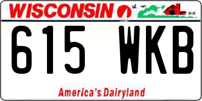WI license plate 615WKB