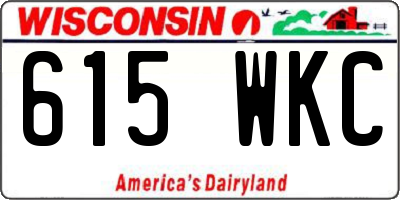 WI license plate 615WKC