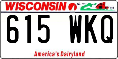 WI license plate 615WKQ