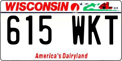 WI license plate 615WKT
