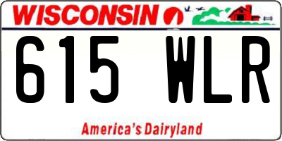 WI license plate 615WLR