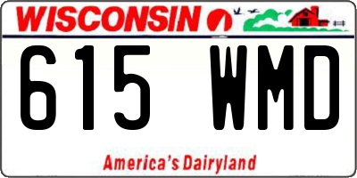 WI license plate 615WMD