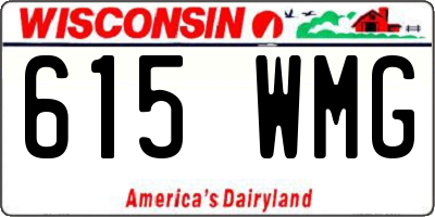 WI license plate 615WMG