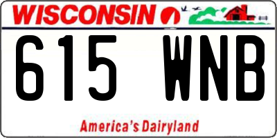 WI license plate 615WNB