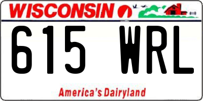 WI license plate 615WRL