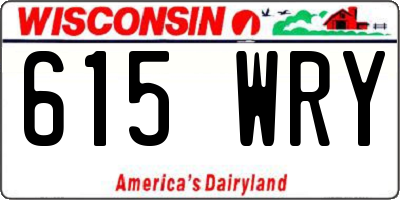 WI license plate 615WRY