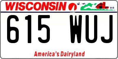 WI license plate 615WUJ
