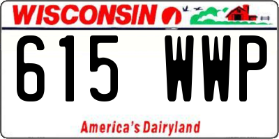 WI license plate 615WWP