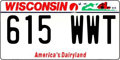 WI license plate 615WWT