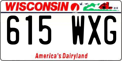 WI license plate 615WXG
