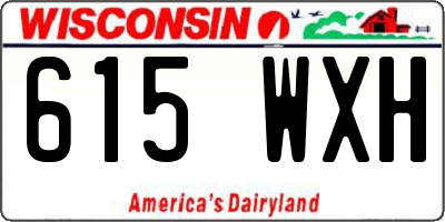 WI license plate 615WXH
