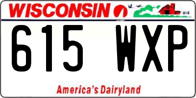 WI license plate 615WXP