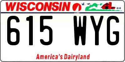 WI license plate 615WYG