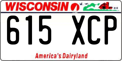WI license plate 615XCP
