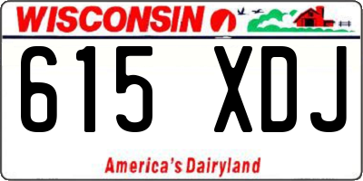 WI license plate 615XDJ
