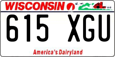 WI license plate 615XGU