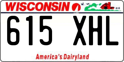 WI license plate 615XHL