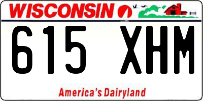 WI license plate 615XHM