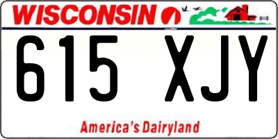 WI license plate 615XJY
