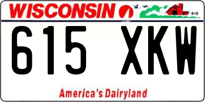 WI license plate 615XKW