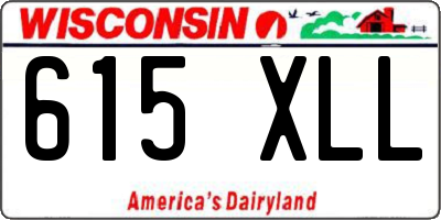 WI license plate 615XLL