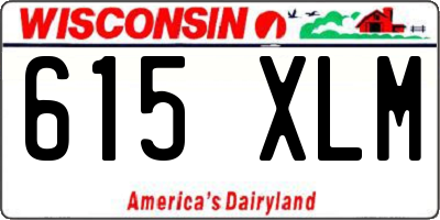 WI license plate 615XLM