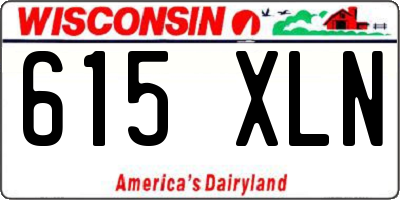 WI license plate 615XLN