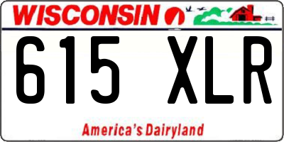 WI license plate 615XLR