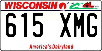 WI license plate 615XMG