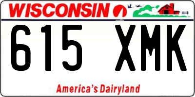 WI license plate 615XMK
