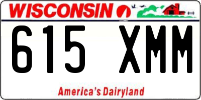 WI license plate 615XMM