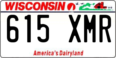 WI license plate 615XMR