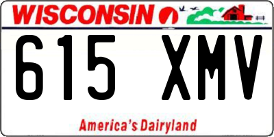 WI license plate 615XMV