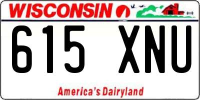 WI license plate 615XNU