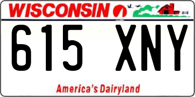 WI license plate 615XNY