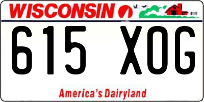 WI license plate 615XOG