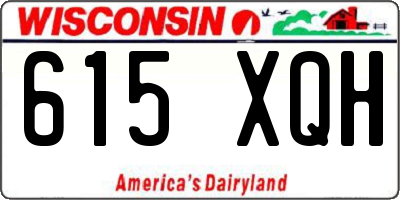 WI license plate 615XQH