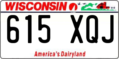 WI license plate 615XQJ