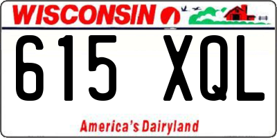 WI license plate 615XQL