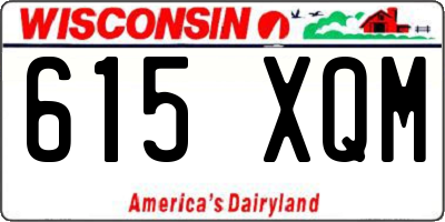 WI license plate 615XQM
