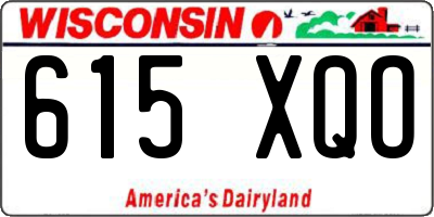 WI license plate 615XQO