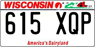 WI license plate 615XQP