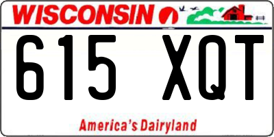WI license plate 615XQT