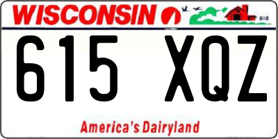 WI license plate 615XQZ