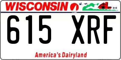 WI license plate 615XRF
