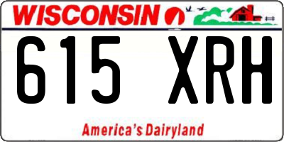 WI license plate 615XRH